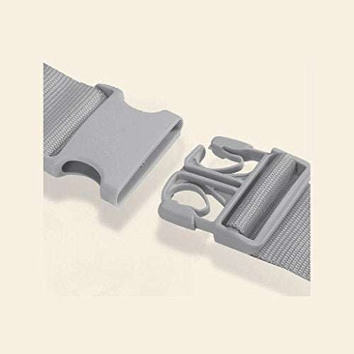Gray belt buckle on a beige background