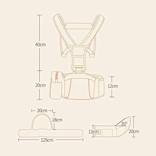 Measurement chart of a product with dimensions labeled on a beige background