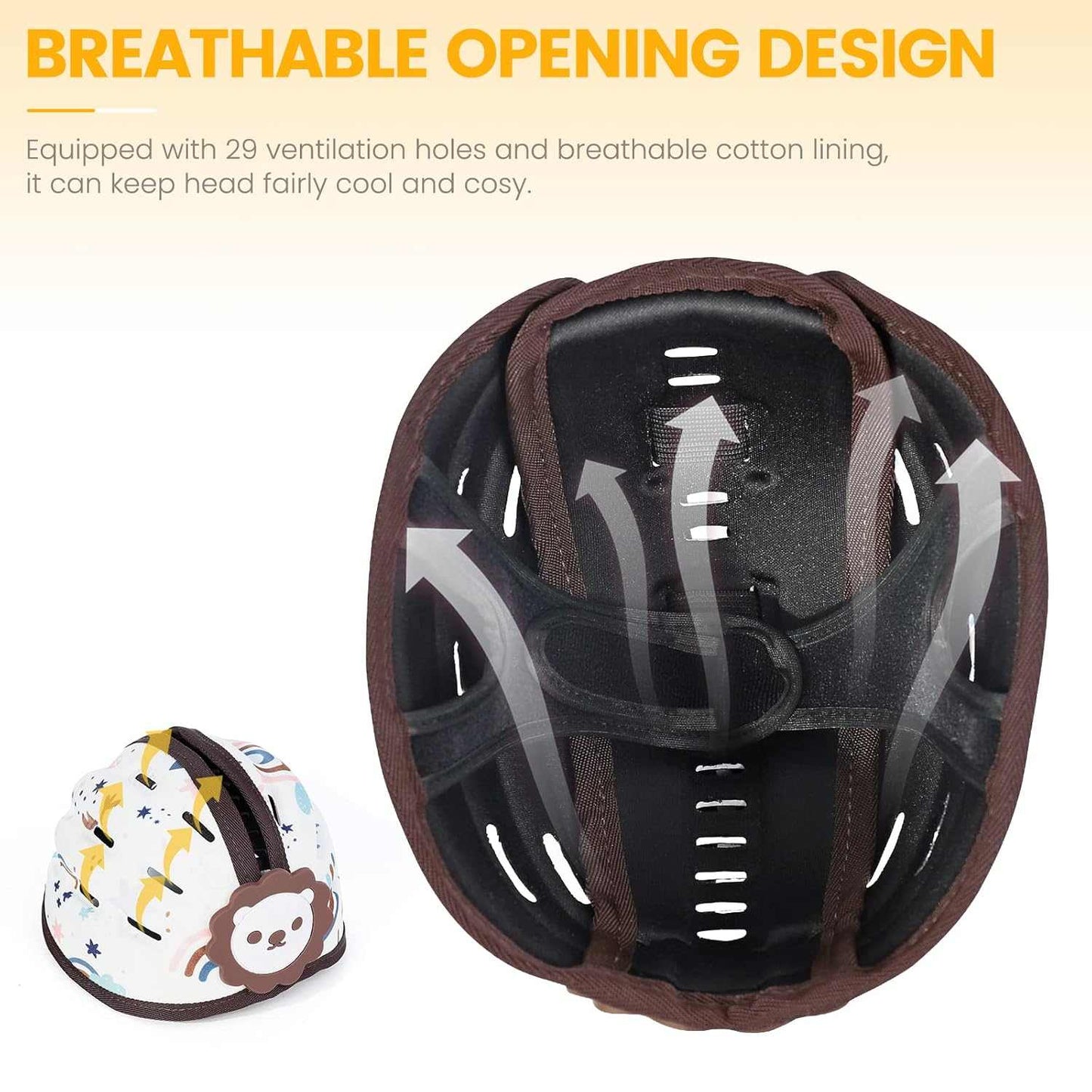 Children's helmet with breathable opening design on a white background