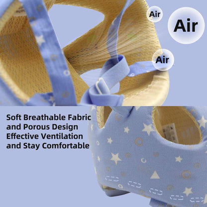 Baby seat with breathable fabric and porous design for effective ventilation.