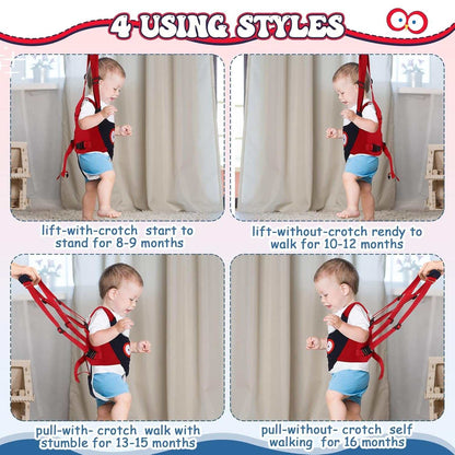 Baby Walking Safety Kit Helmet Harness Knee Pads Socks