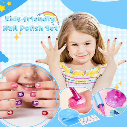 Kids Makeup Kit 42-piece washable makeup and nail set for girls ages 3-12