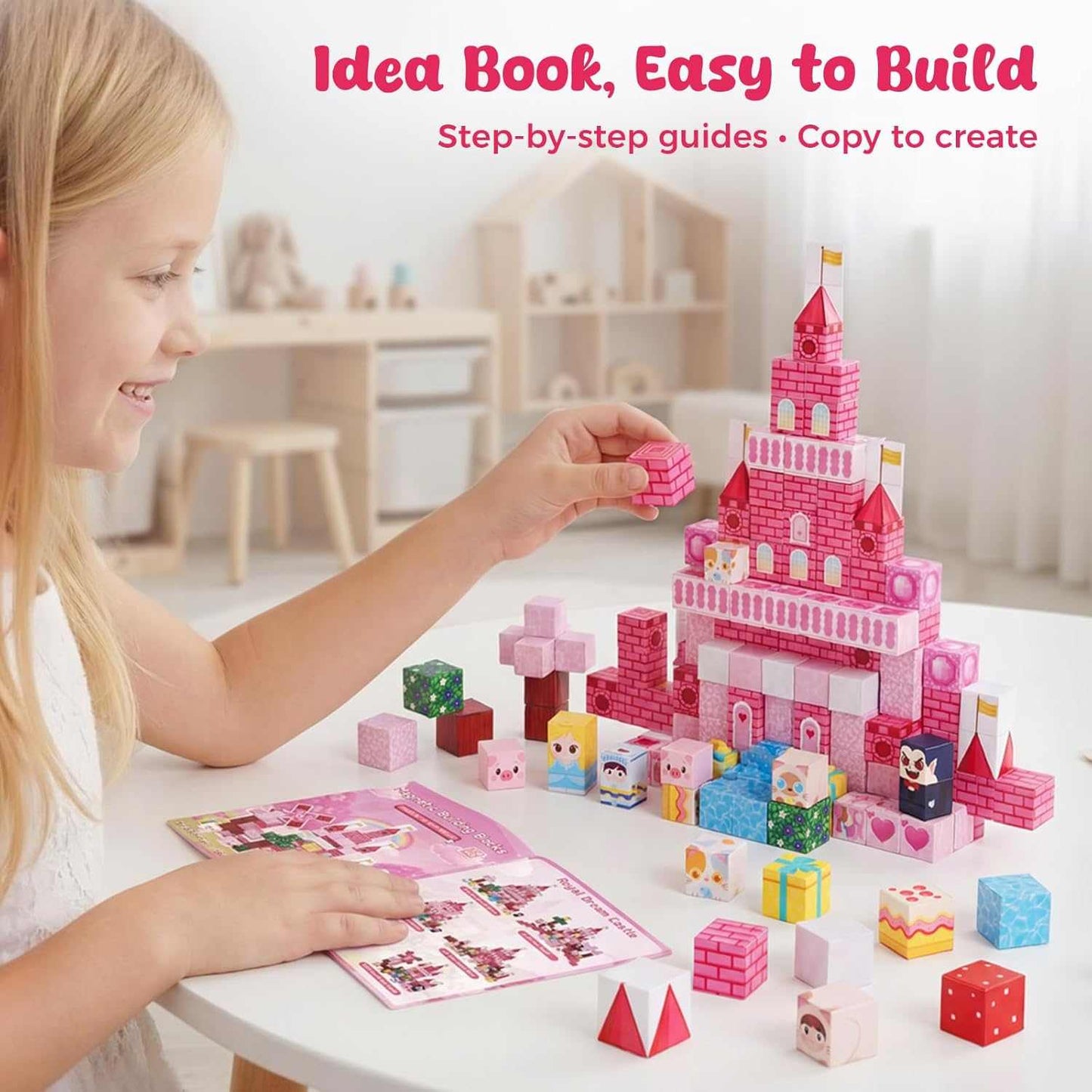 Magnetic Tiles 150 Pcs Princess Castle Building Set
