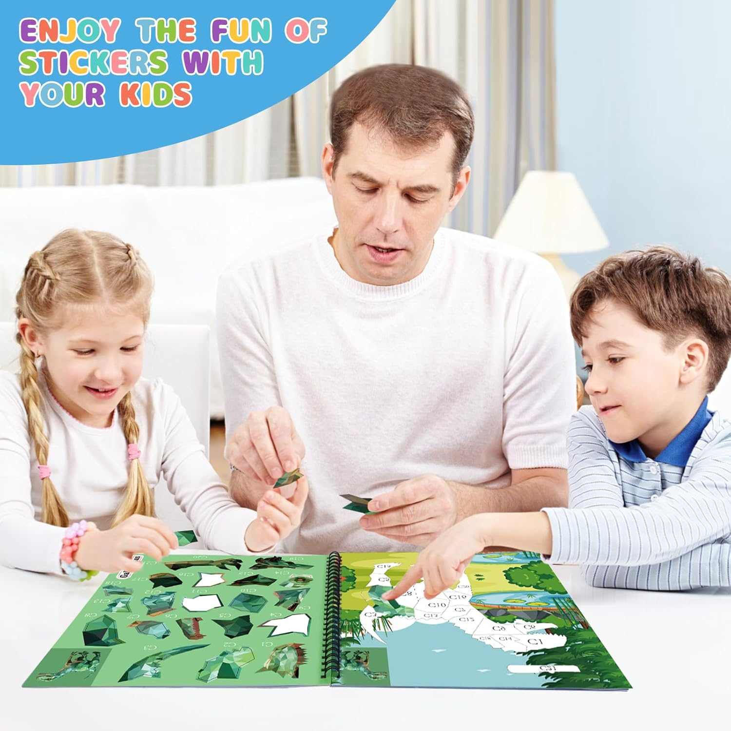 Paint by Sticker Books 4 pack creative activity set for kids ages 4-10 with colorful sticker art themes and screen-free fun
