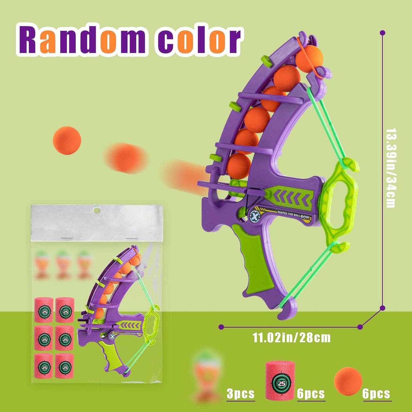 Kids Archery Toy Set with safe sticky ball arrows and target for indoor and outdoor play