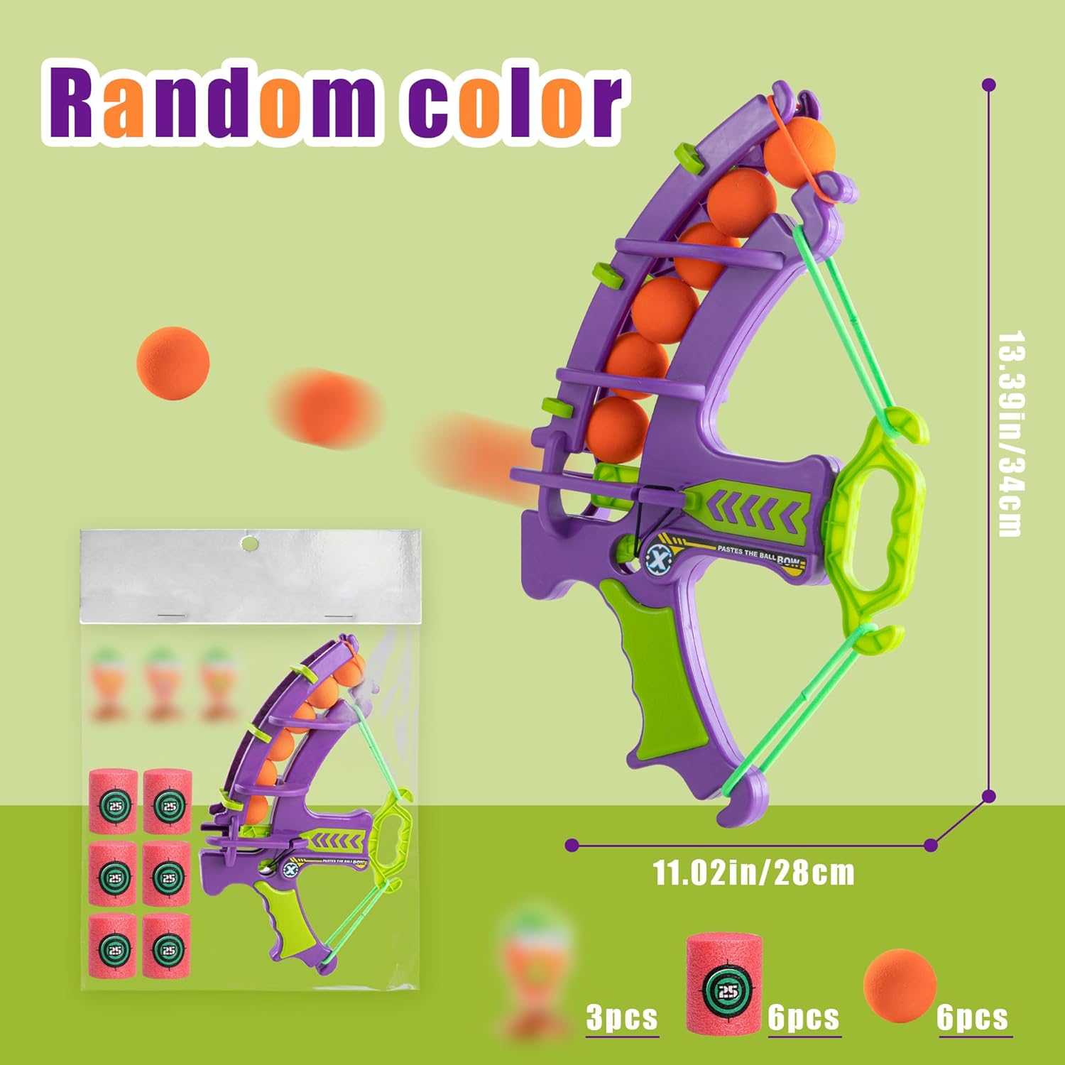 Kids Archery Toy Set with safe sticky ball arrows and target for indoor and outdoor play