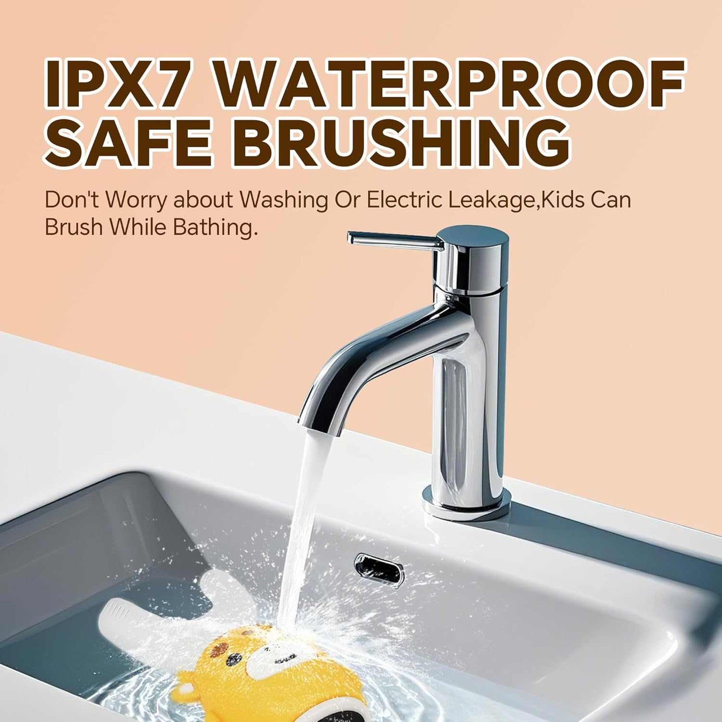 Kids U shaped electric toothbrush with timer and waterproof design for ages 7 to 15