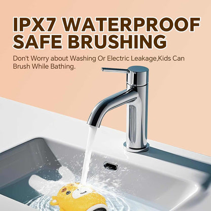 Kids U shaped electric toothbrush with timer and waterproof design for ages 7 to 15