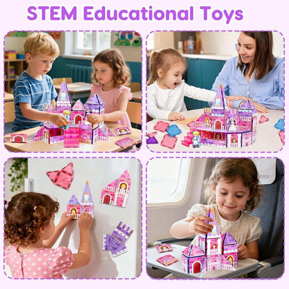 Princess Magnetic Tiles Castle Playset