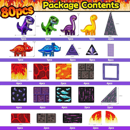 magnetic-tiles-dinosaur-80pcs-stem-set