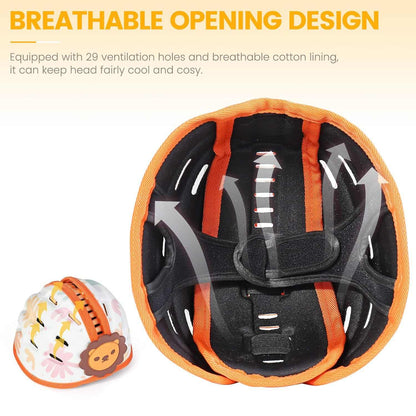 Children's helmet with breathable opening design on a white background