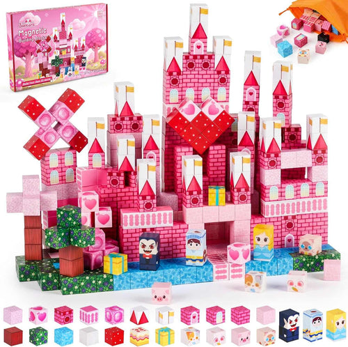 Magnetic Tiles 150 Pcs Princess Castle Building Set