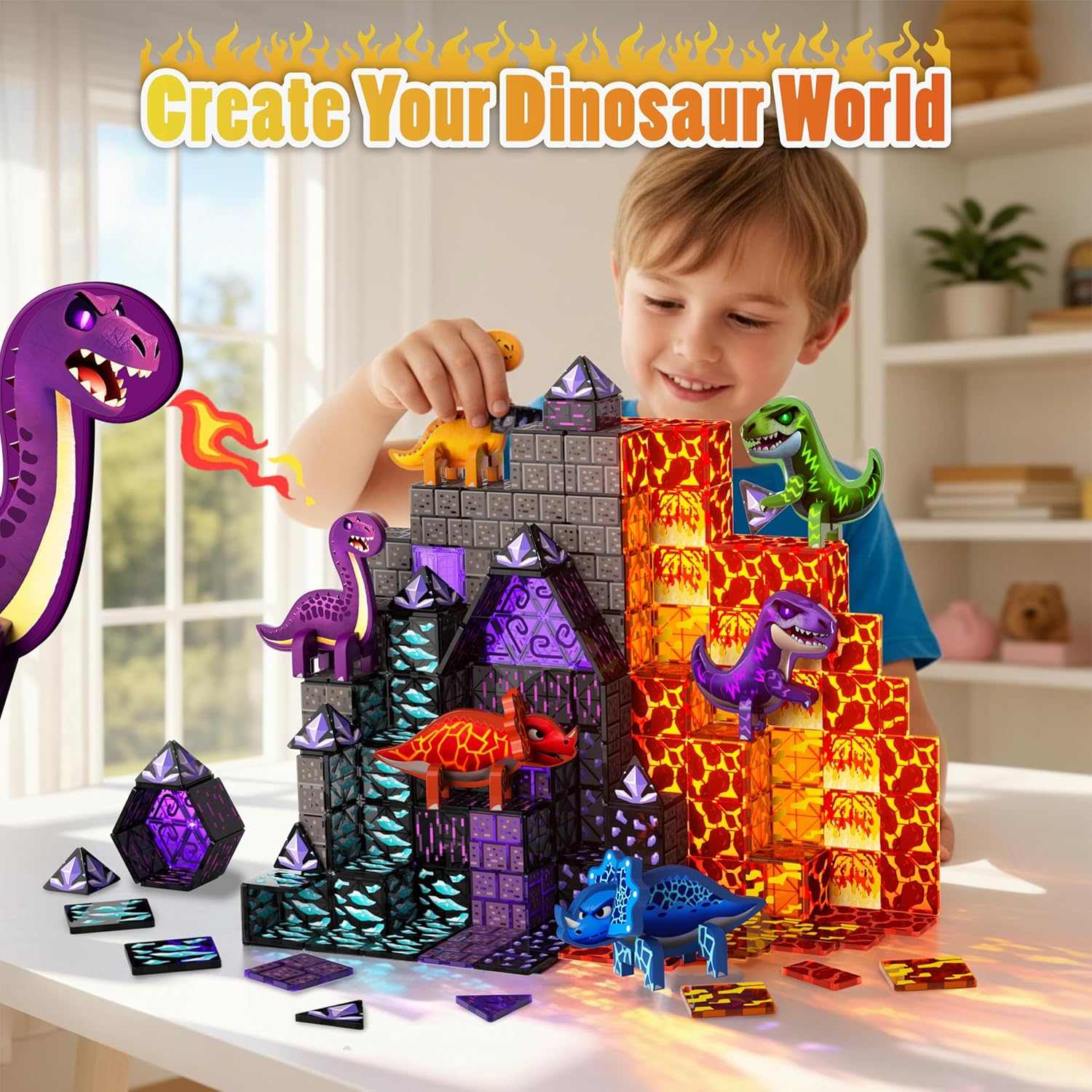 magnetic-tiles-dinosaur-80pcs-stem-set