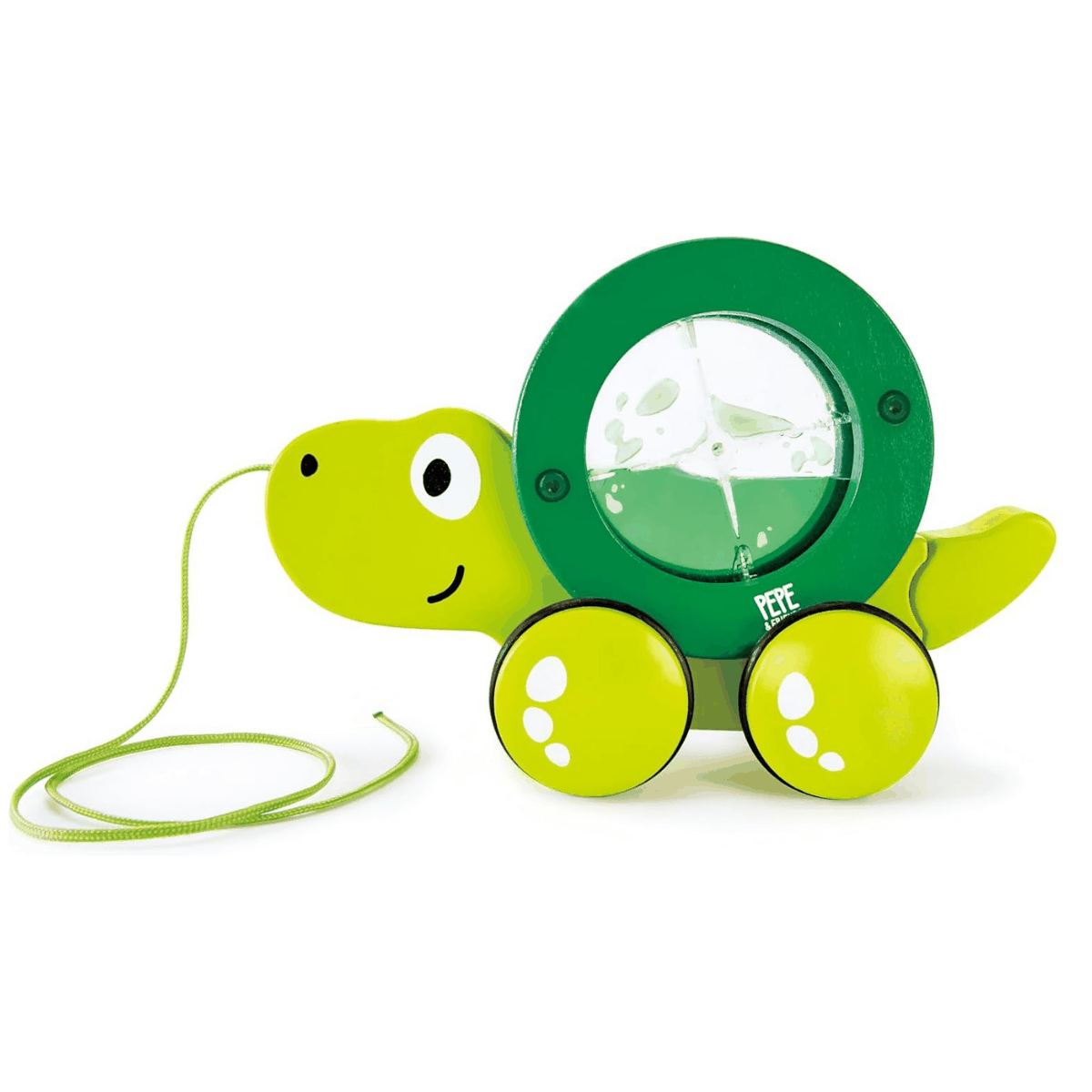 Colorful wooden pull along toys for toddlers featuring animal designs and sensory play elements