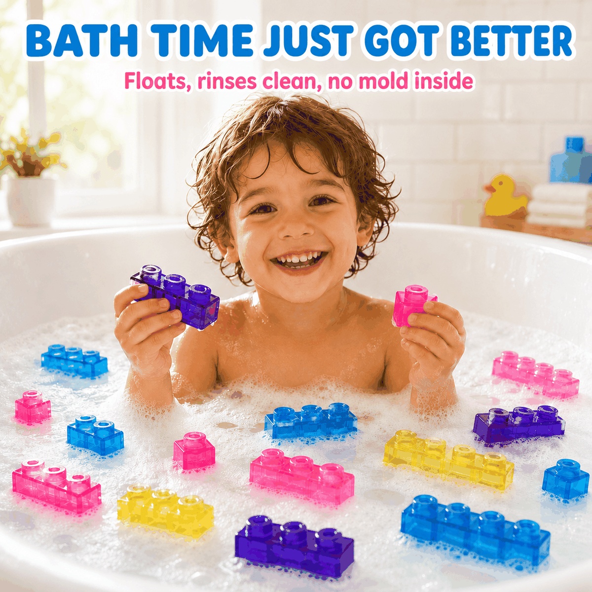 Colorful squishy building blocks 40PCS sensory play set for kids stacking and creative fun