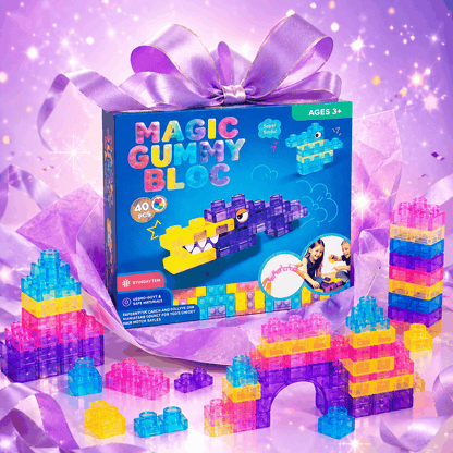 Colorful 40PCS squishy building blocks set for sensory play and creative construction