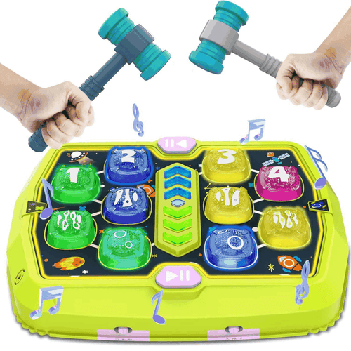 Whack a Mole Game for Kids interactive toy with lights, music, and 3 modes for learning and coordination