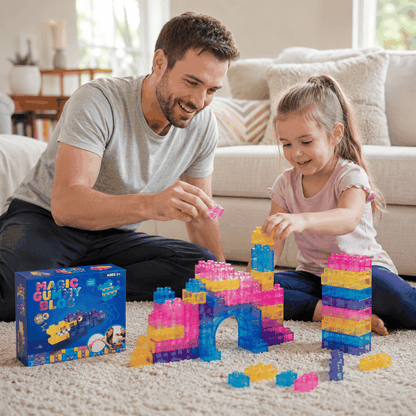 Colorful 40PCS Squishy Building Blocks sensory toy set for creative play and stacking