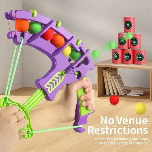 Kids Archery Toy Set with colorful sticky ball arrows and target for safe indoor and outdoor play