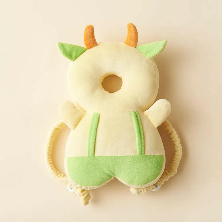 Plush toy shaped like the number 8 with a dinosaur design on a beige background