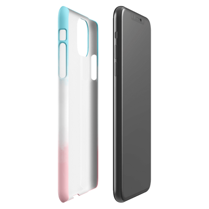 Phone case with gradient design on a white background